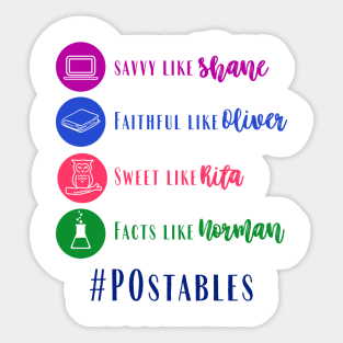 POstables - Shane, Oliver, Rita and Norman (Color Version) Sticker